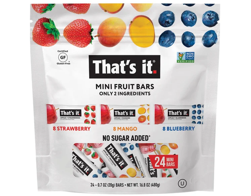 Mini Fruit Bars, Variety Pack, 0.7 oz (24-pk) That's It