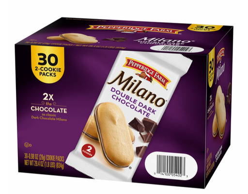Milano Cookies, Double Dark Chocolate,  0.98 oz (30-pk) Pepperidge Farm