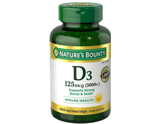 Nature's Bounty Vitamin D3 125mcg Softgels, 400 ct Natures Bounty