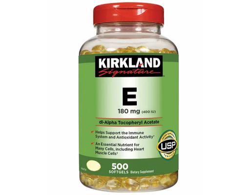 Vitamin E 400 I.U. Softgels, 500 ct Kirkland Signature