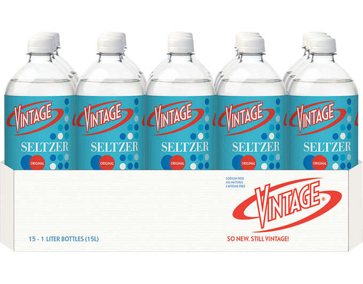 Seltzer Water, 33.8 fl oz, 15 Pack Vintage