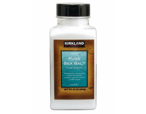 Fine Grain Sea Salt, 30 oz Kirkland Signature