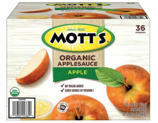 Mott's Organic Applesauce, 3.9 oz (36-pk) Motts