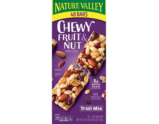 Nature Valley Chewy Fruit & Nut Granola Bars, Trail Mix, 1.2 oz (48-pk) Natures Valley