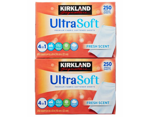 Fabric Softener Sheets, 250 ct, 2 pack Kirkland Signature