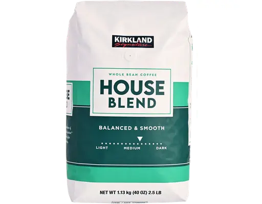 House Blend Whole Bean Coffee, Medium Roast, 2.5 lbs Kirkland Signature
