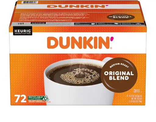 Original Blend Coffee, Medium Roast, Keurig K-Cup Pods, 72 count Dunkin' Donuts