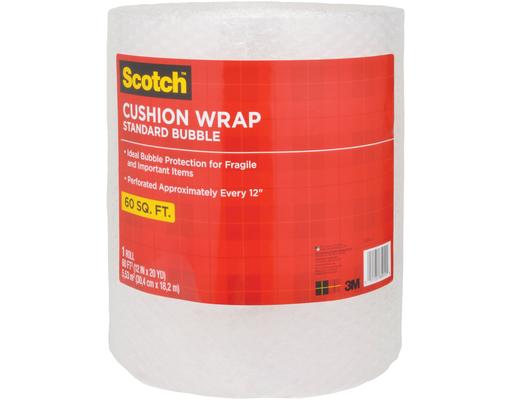 Standard Bubble Cushion Wrap, 60 Square Feet Scotch
