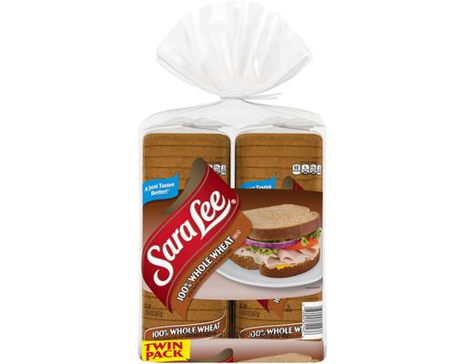 100% Whole Wheat Bread, 20 oz (2-pk) Sara Lee
