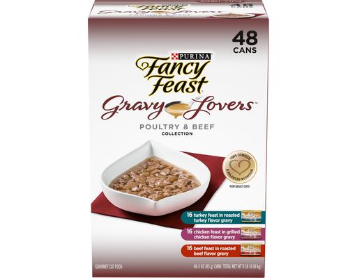 Poultry & Beef Cat Food, Gravy Lovers, 3 oz (48-pk) Fancy Feast