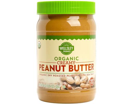 Organic Creamy Peanut Butter, 36 oz Wellsley Farms