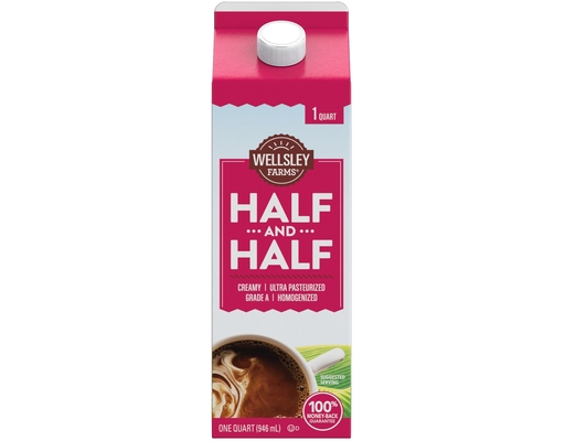 Half And Half, 32 oz. Wellsley Farms