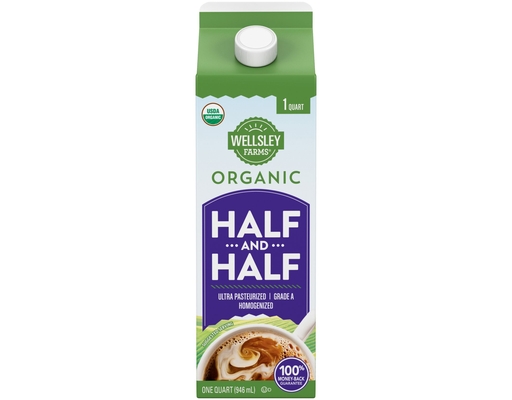 Organic Half And Half, 32 oz. Wellsley Farms