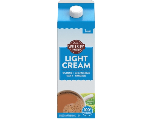 Light Cream, 32 oz. Wellsley Farms
