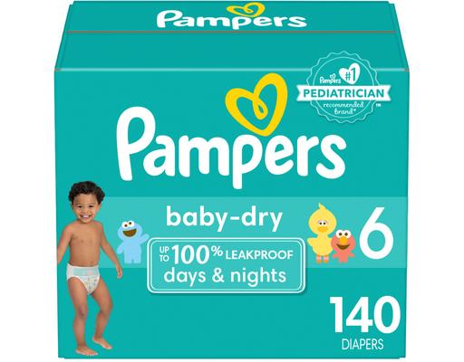 Baby-Dry Diapers, Size 6, 140 ct Pampers