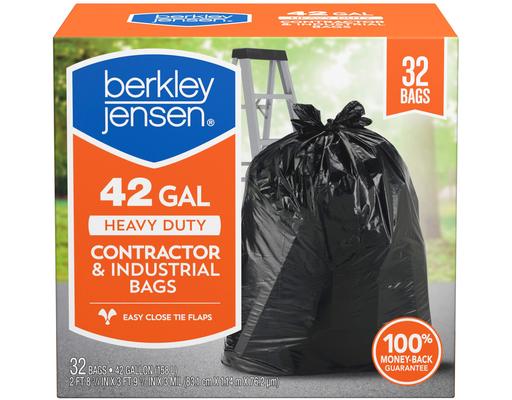 Heavy Duty 42 Gallon Contractor & Industial Bags, 32 ct Berkley Jensen