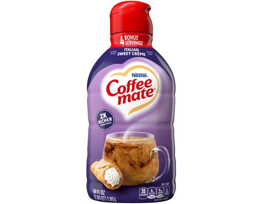 Italian Sweet Creme Flavored Coffee Creamer, Non-Dairy, Gluten-Free, 130 Servings, 66 fl oz. Coffee-Mate