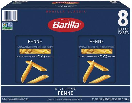 Pasta, Penne, 32 oz (4-pk) Barilla