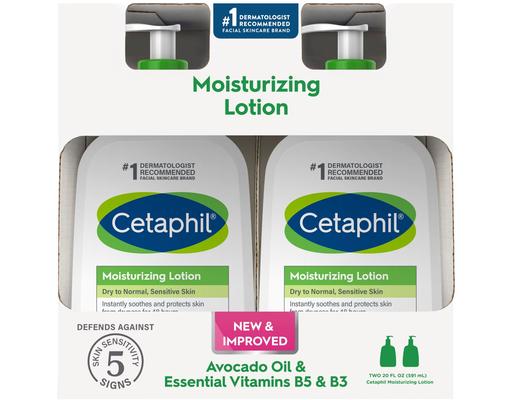 Moisturizing Lotion, Dry to Normal, 20 fl oz (2-pk) Cetaphil