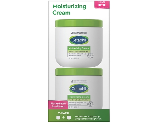 Moisturizing Cream, Very Dry to Dry, 16 oz (2-pk) Cetaphil