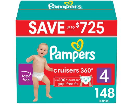 Cruisers 360 Diapers, Size 4, 148 ct Pampers