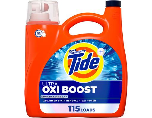 Ultra Oxi Boost Liquid Laundry Detergent - Advanced Clean, 115 loads/147 fl. oz. Tide