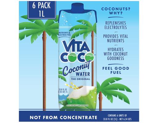 Coconut Water, 33.8 fl oz (6-pk) Vita Coco