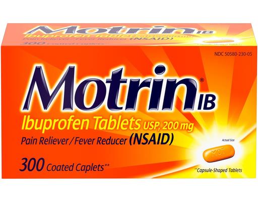IB 200mg Ibuprofen Caplets, 300 ct Motrin