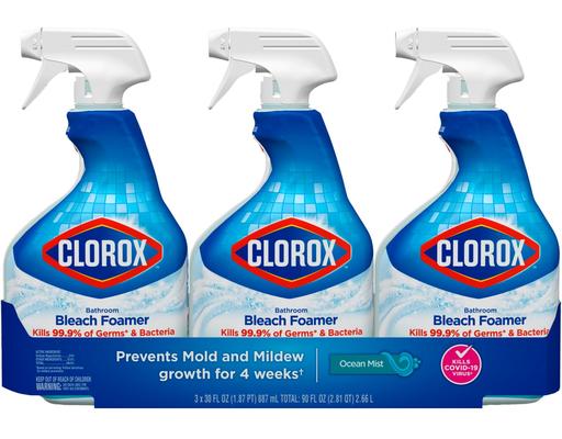 Bathroom Bleach Foamer, 30 fl oz (3-pk) Clorox