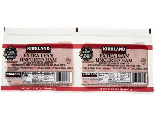 Extra Lean Uncured Ham, 24 oz, 2-count Kirkland Signature