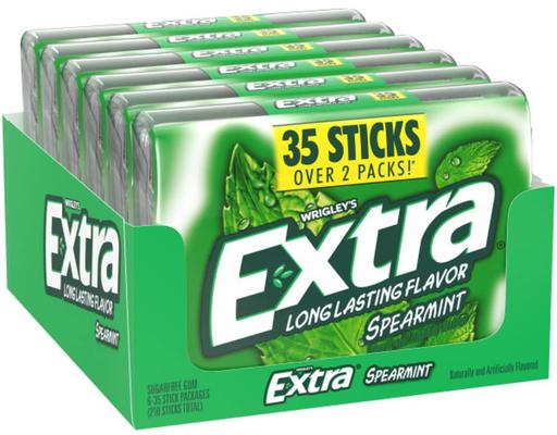 Sugar Free Gum, Spearmint, 35 ct, 6 pack Extra