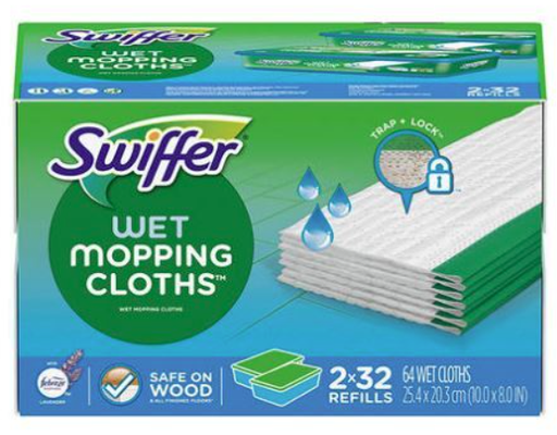 Sweeper Wet Mopping Cloths, Fresh, 32 ct Swiffer