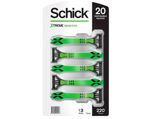 Xtreme Sensitive Disposable Razors, 20 ct Schick