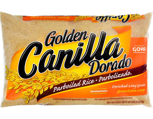 Golden Canilla Parboiled Long Grain Enriched Rice, 20 Pound Goya