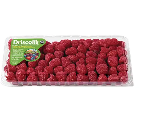 Organic Raspberries, 12 oz Fresh Produce