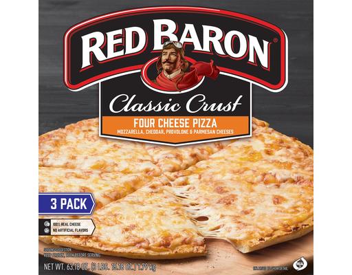 Classic Crust Four Cheese Pizza, 3 pack Red Baron