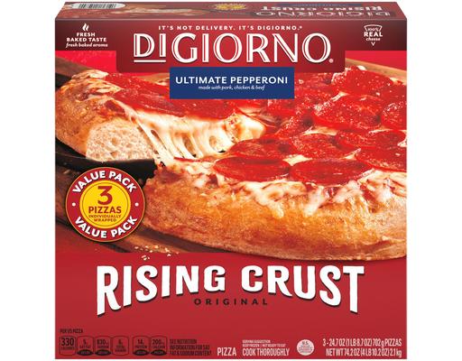 Rising Crust Pepperoni Pizza, 3 pack DiGiorno