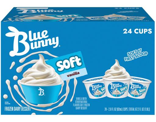 Soft Vanilla Cups, 2.8 oz., 24 pack Blue Bunny