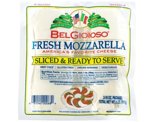 Pre-Sliced Fresh Mozzarella 32 oz. Belgioioso