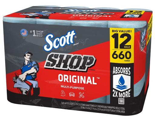 Shop Towels Original 55 sheets/roll, 12 rolls Scott