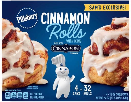 Cinnamon Rolls with Cinnabon Icing, 4 pack Pillsbury
