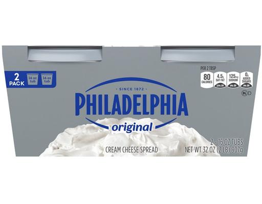 Original Cream Cheese Spread, 16 oz., 2 pack Philadelphia
