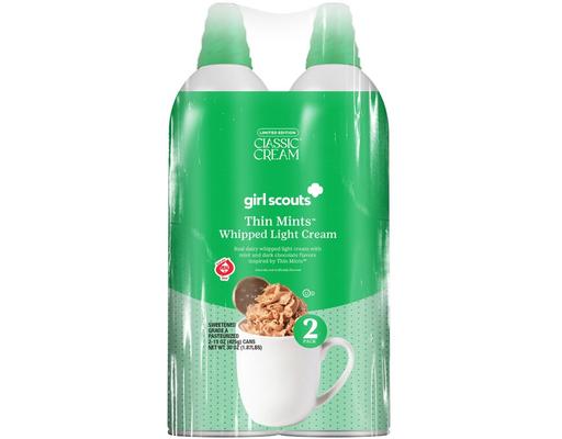 Girl Scouts Thin Mints Light Whipped Cream, 15oz., 2 pack Classic Cream