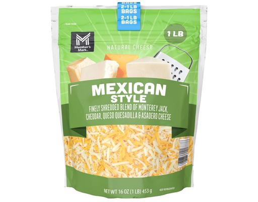 Mexican Style Finely Shredded Cheese 2 pack Member's Mark