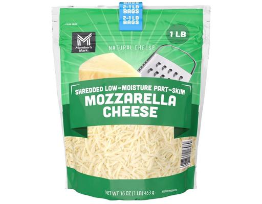 Part-Skim Shredded Mozzarella Cheese 1 lb., 2 pack Member's Mark