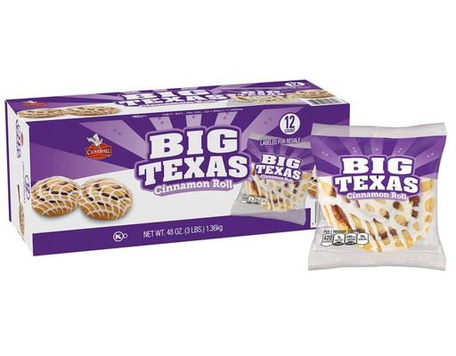 Big Texas Cinnamon Roll, 4 oz., 12 pack Cloverhill