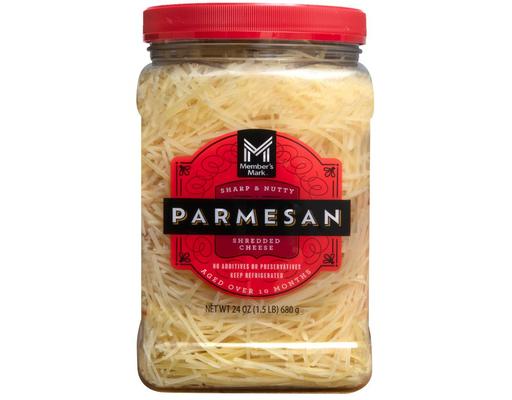 Shredded Parmesan Cheese, 24 oz. Member's Mark