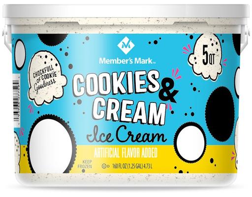 Cookies and Cream Ice Cream Pail, 5 qt. Member's Mark