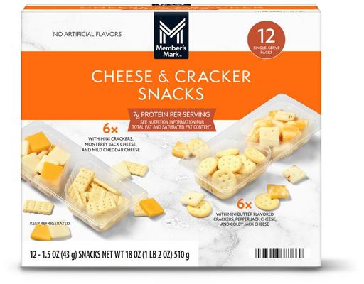 Cheese and Cracker Snacks, 12 pack Member's Mark