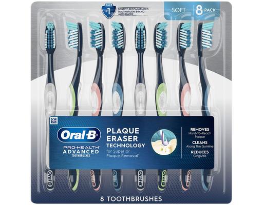 ProHealth Advanced Manual Soft Toothbrush, 8 count Oral-B